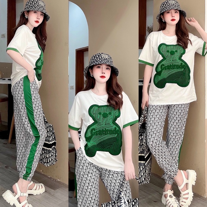 BỘ THỜI TRANG PHỐI HỌA TIẾT FENDI THÊU CAO CẤP-BTN432